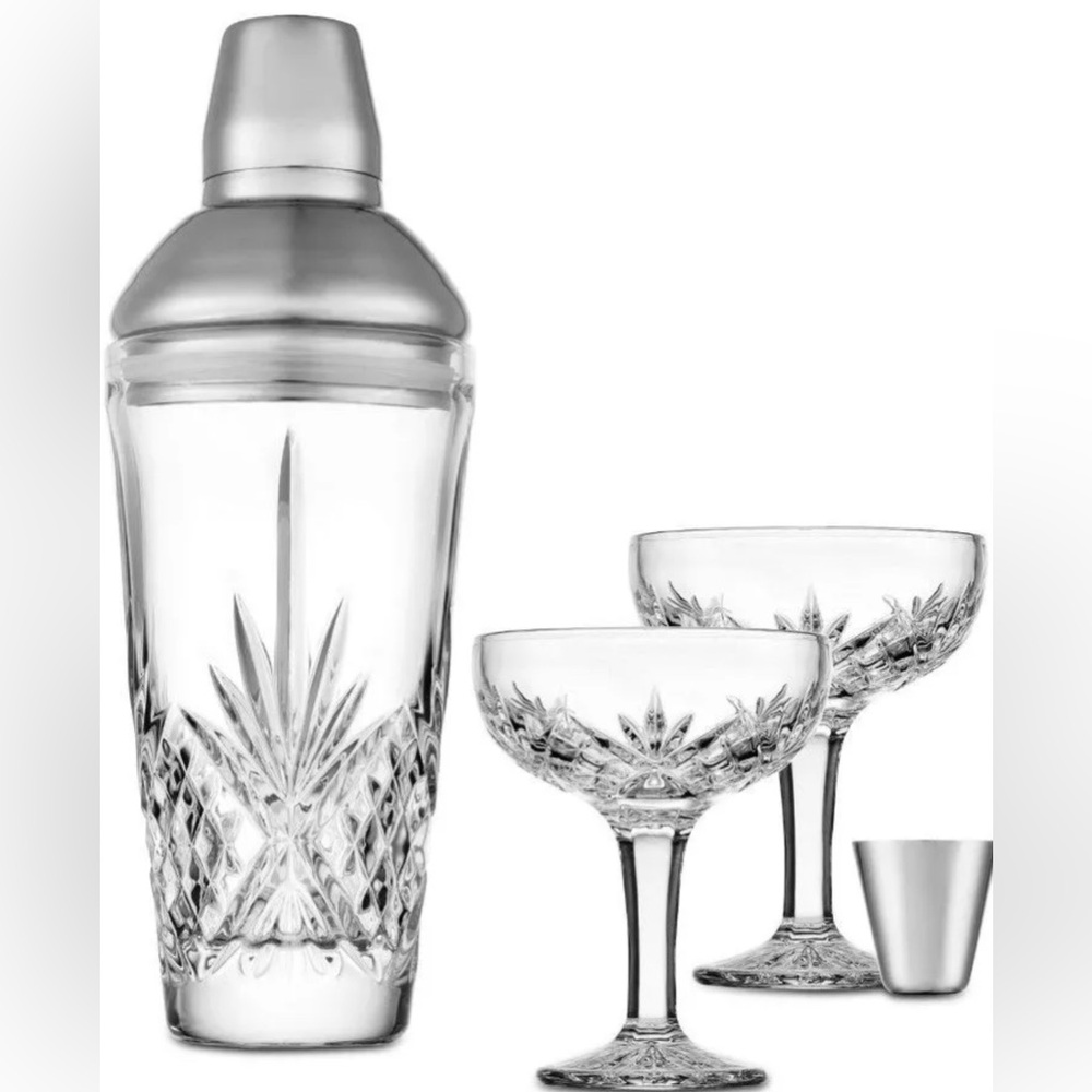DUBLIN CRYSTAL MARTINI 4-PC SET NEW